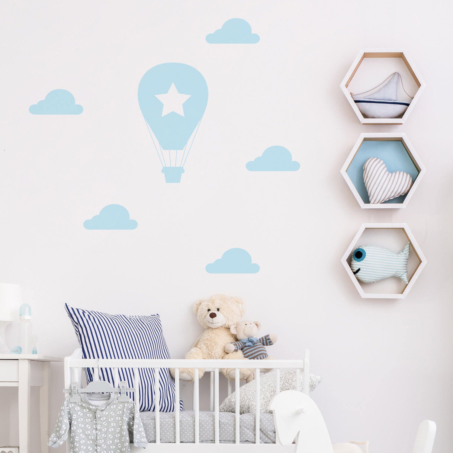 Balloon Ceiling Sticker Hot air Balloon Wall Sticker – Nutmeg Studio