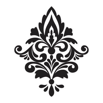 Elegant Damask Detail Interior Wall Stickers