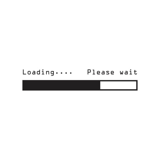 Loading please wait wall sticker