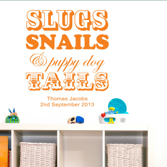 Slugs and Snails Wall Sticker