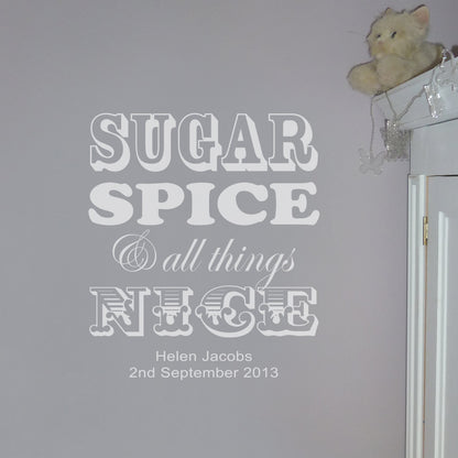 Sugar &amp; Spice Wall Sticker