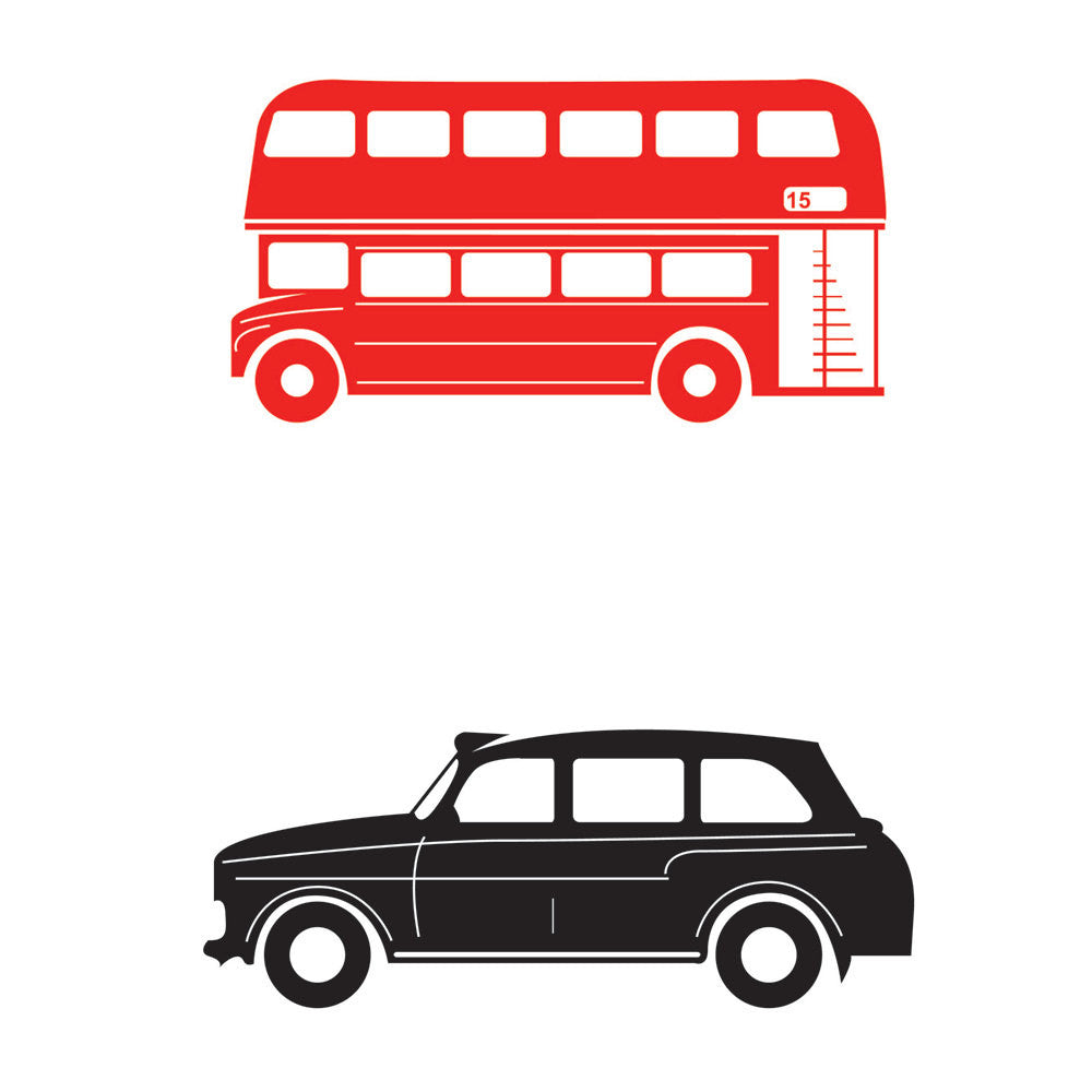 London Bus or Taxi Wall Stickers