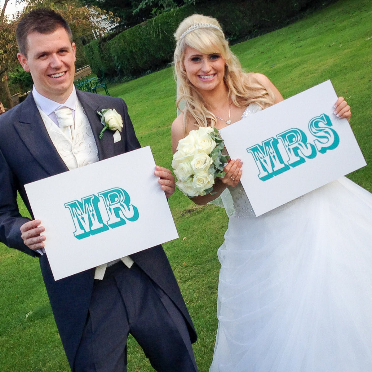 Mr and Mrs Wedding Sign Props