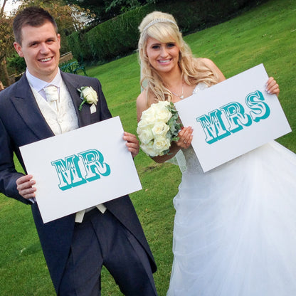 Mr and Mrs Wedding Sign Props