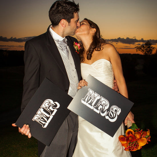 Mr and Mrs Wedding Sign Props