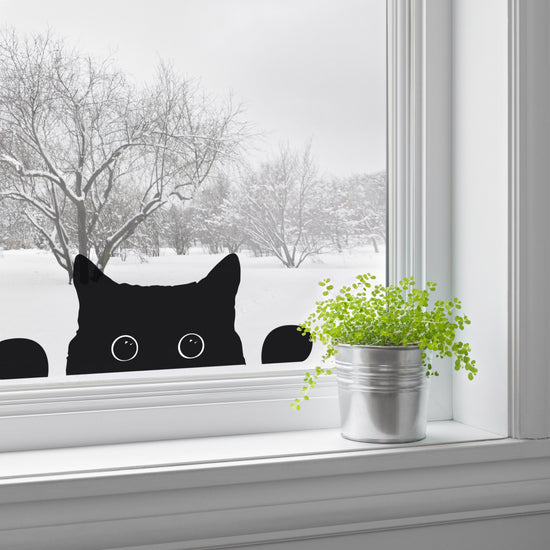 Peeping Cat Window Sticker