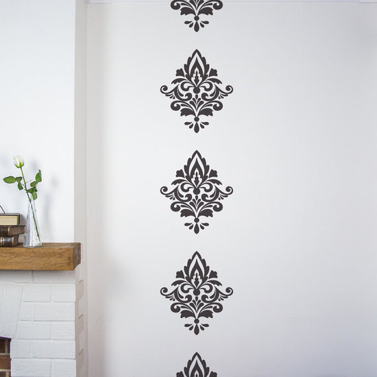 Elegant Damask Detail Interior Wall Stickers