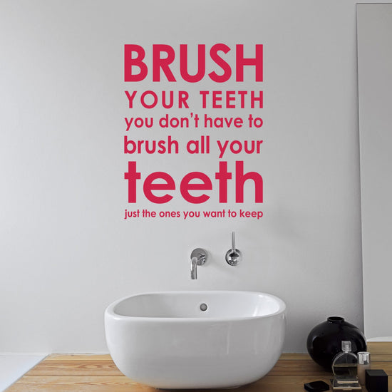 Brush Your Teeth Bathroom Wall Sticker