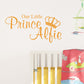 Personalised Our Little Prince Wall Sticker
