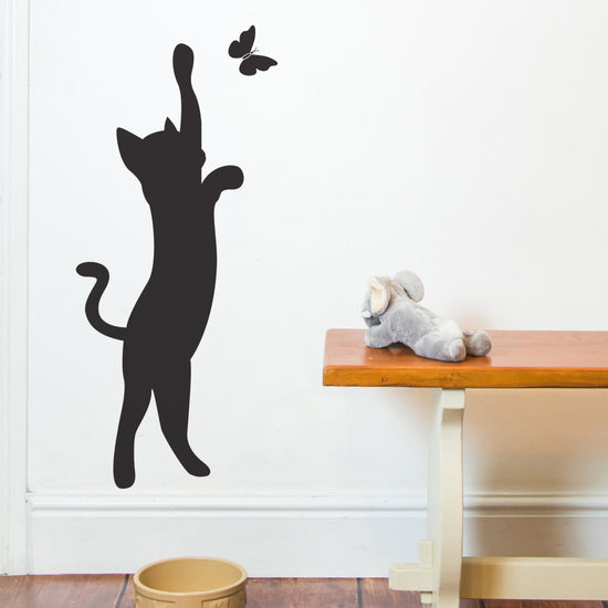 Cat Catching a Butterfly Wall Sticker