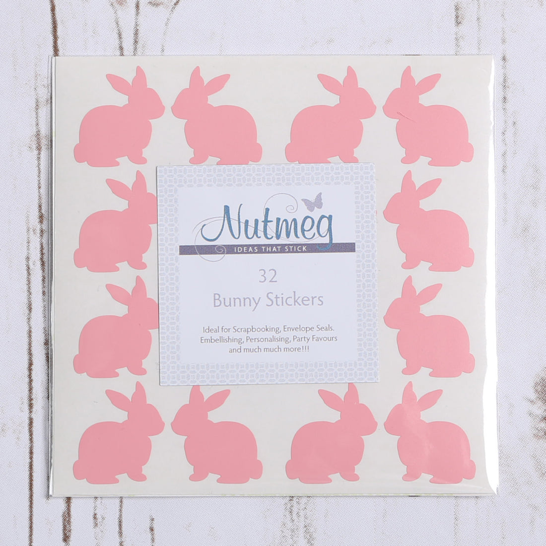 Bunny Rabbit Craft Stickers Variety of Colours