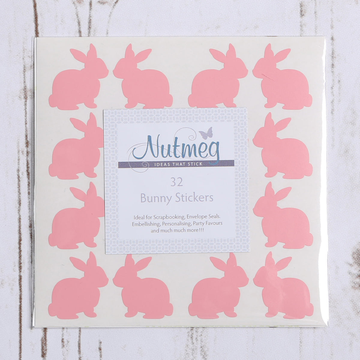 Bunny Rabbit Craft Stickers Variety of Colours