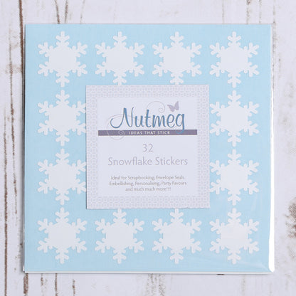Snowflake Christmas Craft Stickers in a Variety of Colours