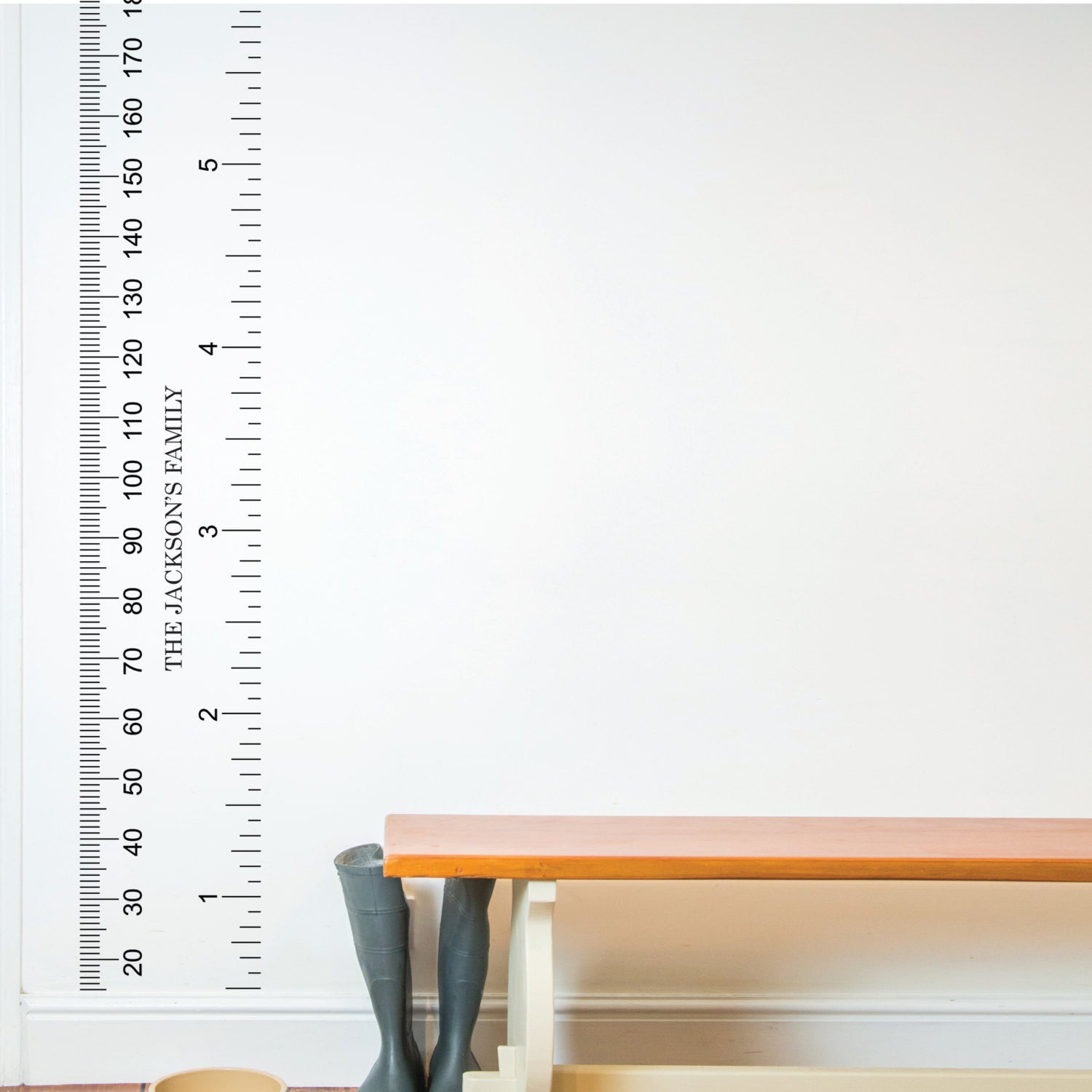Personalised Ruler Wall Sticker – Nutmeg Studio
