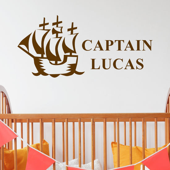 Personalised Prate Ship Wall Sticker
