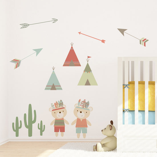 Tribal Bears Wall Sticker Set