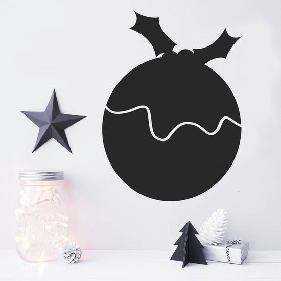Christmas Pudding Chalkboard Wall Sticker