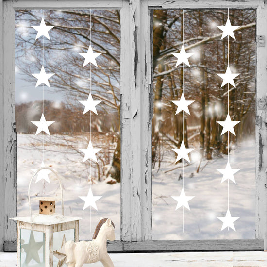 Christmas Star Garland Wall And Window Sticker