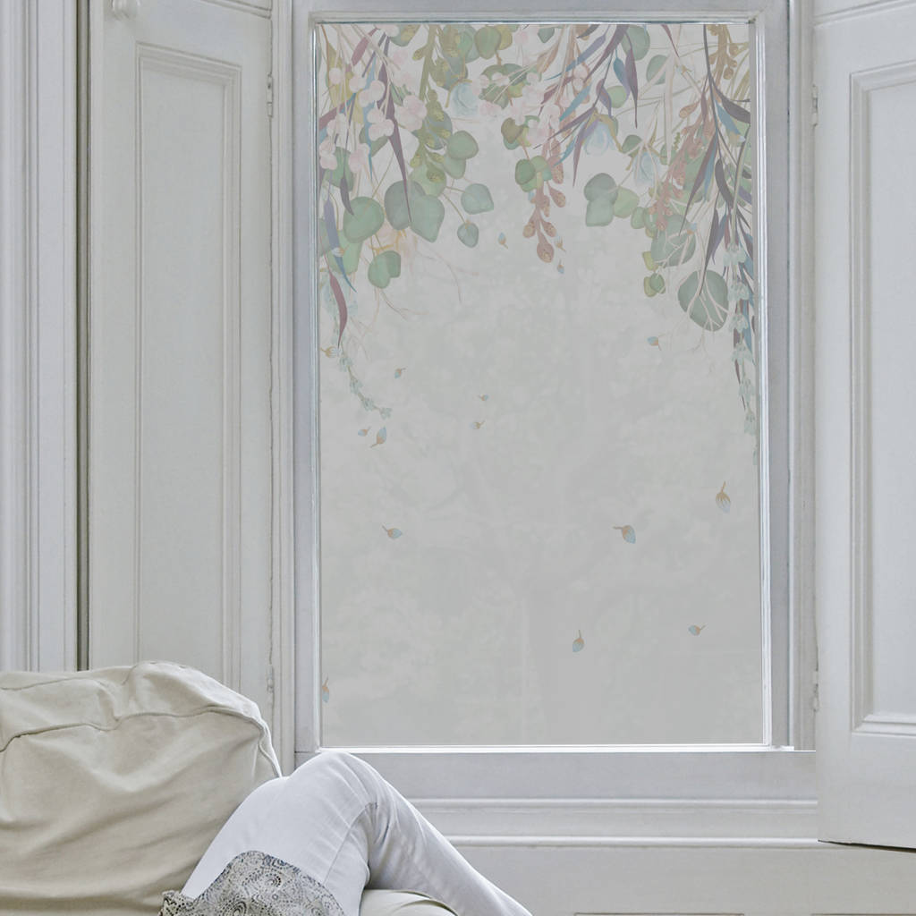 Falling Leaves Frosted Window Film