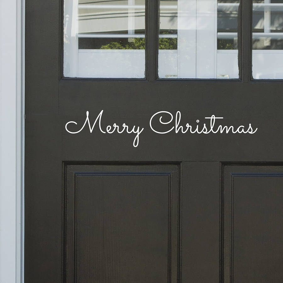 Merry Christmas Front Door Sticker
