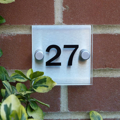 Personalised Acrylic And Stainless House Sign