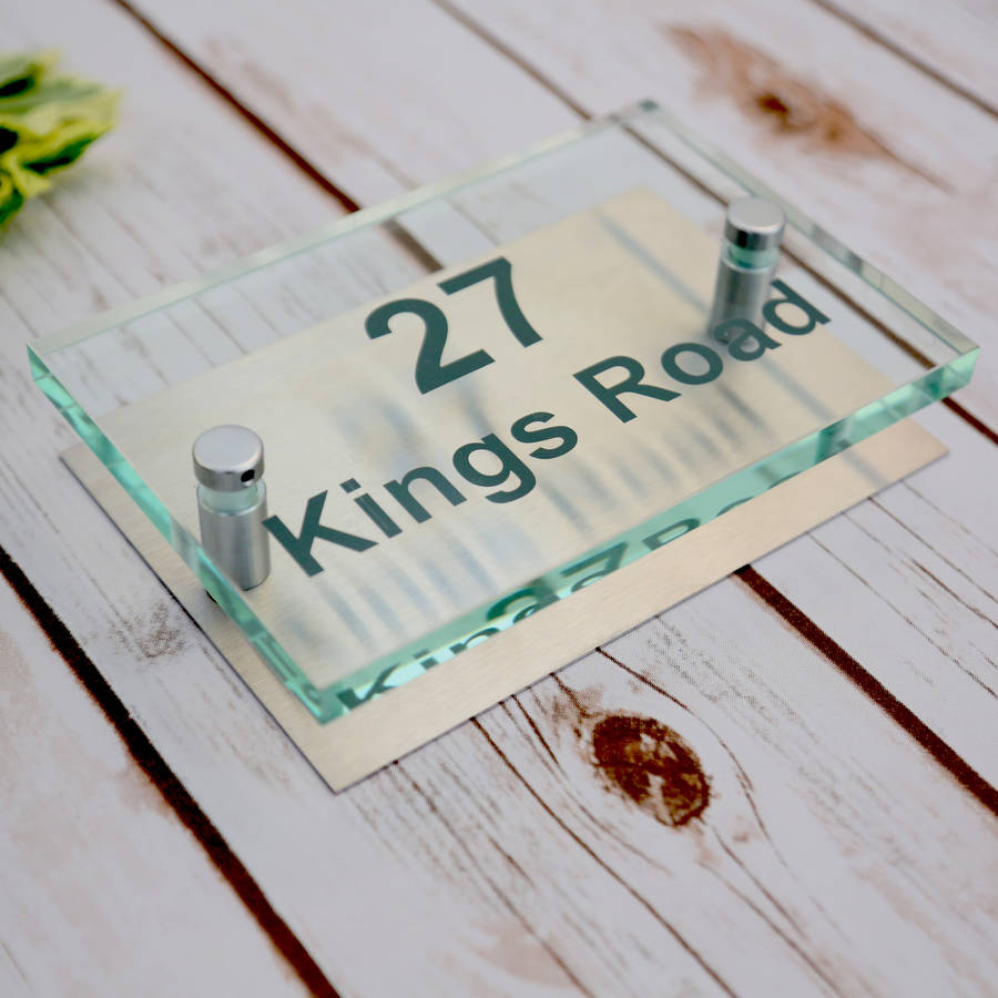 Personalised Acrylic And Stainless House Sign