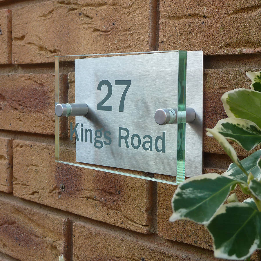 Personalised Acrylic And Stainless House Sign