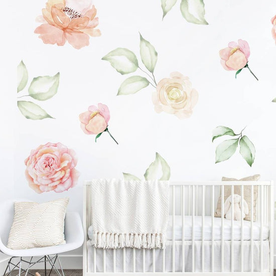 Roses And Romance Floral Wall Sticker Mural