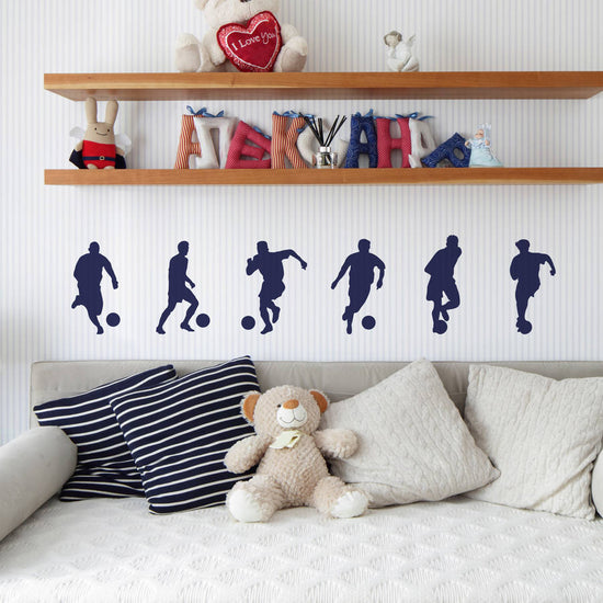 Set of 6 Footballer Wall Stickers