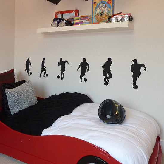 Set of 6 Footballer Wall Stickers