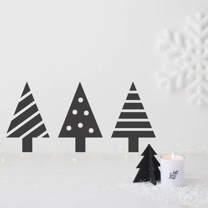 Set of Three Mini Trees Wall and Window Sticker