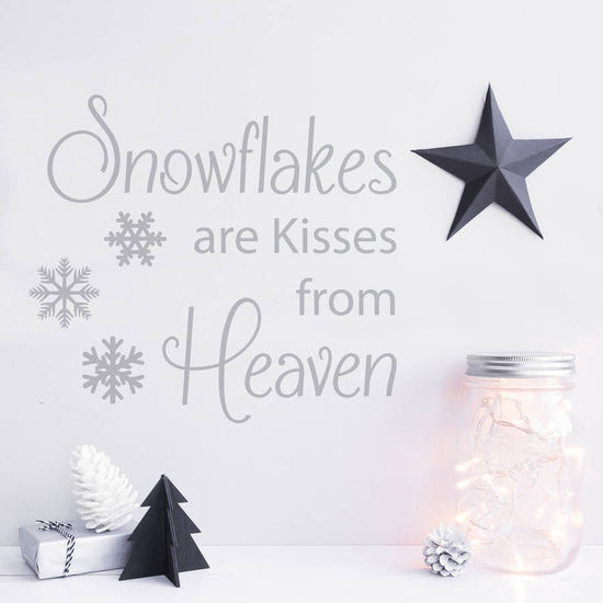Snowflakes are Kisses from Heaven Wall sticker
