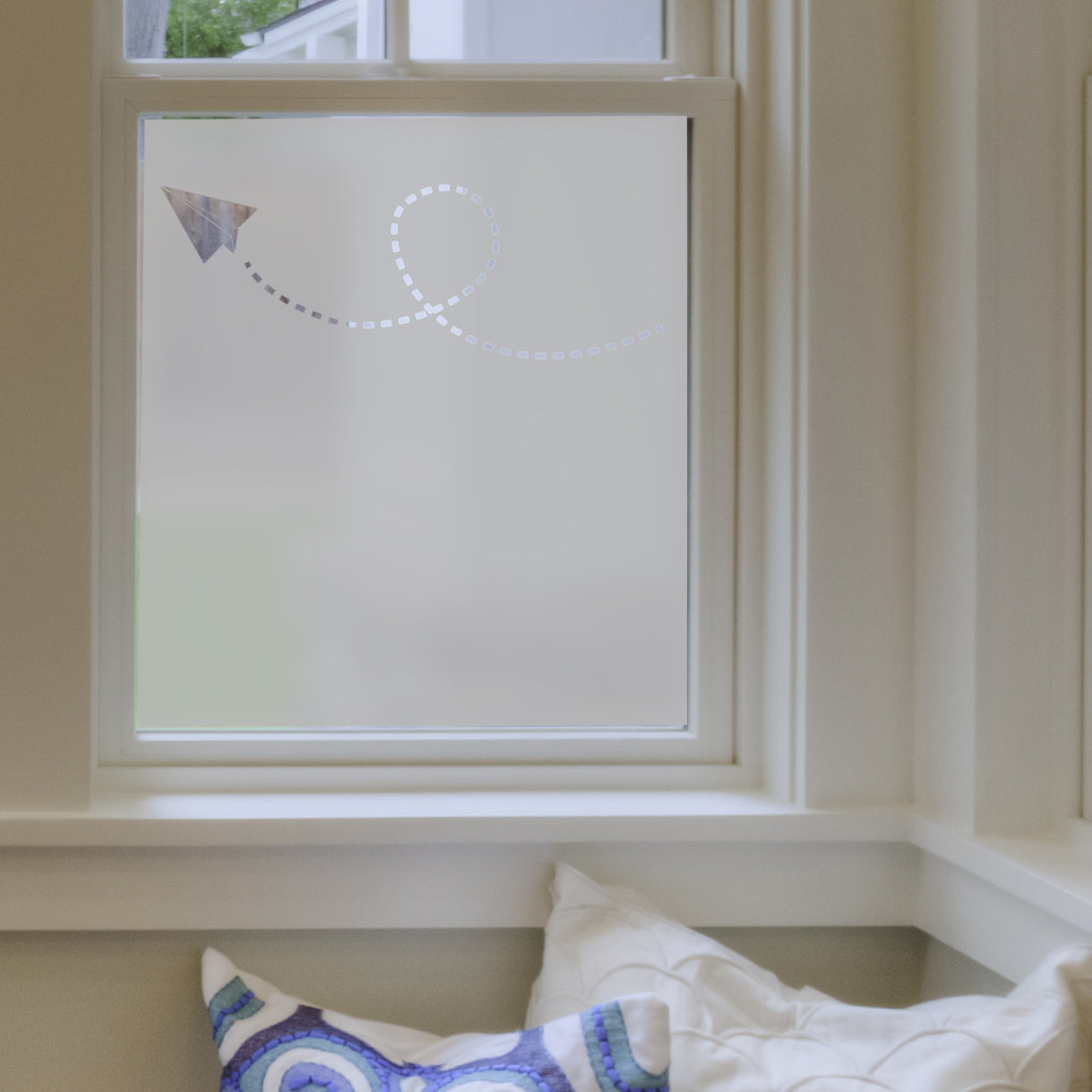 Paper Window Panes Paper Planes Frosted Window Film โ Nutmeg Studio