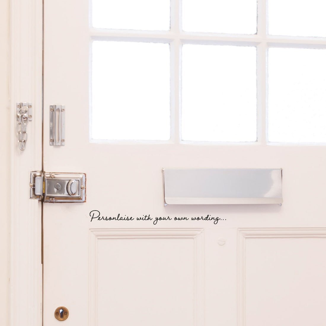 Personalised front door sticker