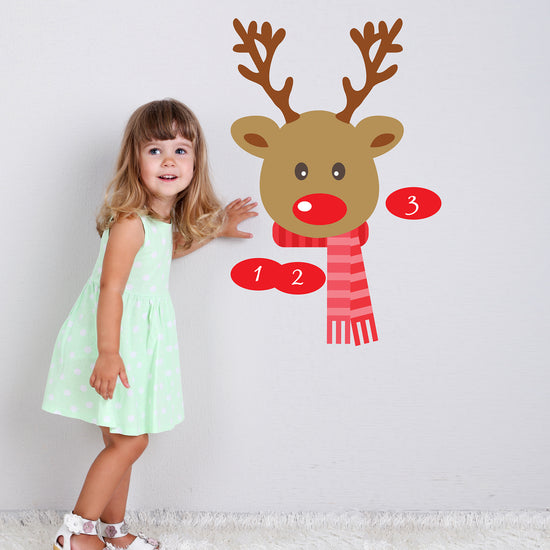 Pin the nose on the Reindeer Christmas Game Wall Sticker
