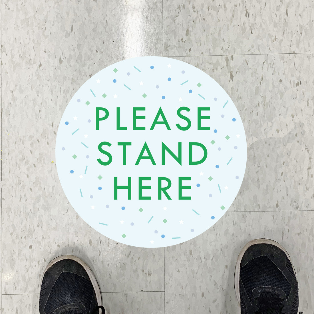 Scatter Stand Here Floor Graphics