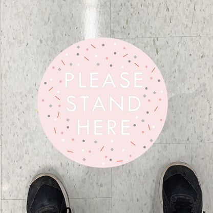 Scatter Stand Here Floor Graphics