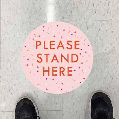 Scatter Stand Here Floor Graphics