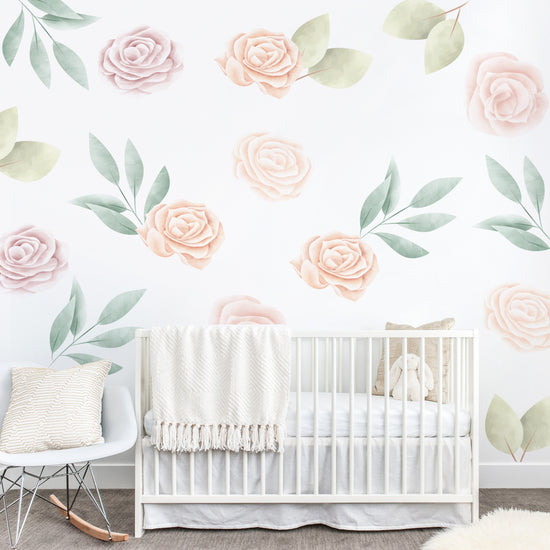 Rose Floral Wall Sticker Mural