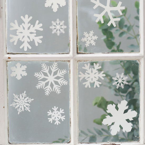 Set Of 20 Festive Snowflake Window And Wall Stickers