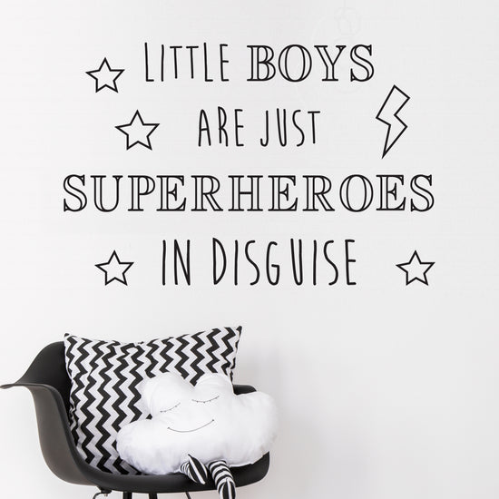 Superheroes Wall Sticker Quote
