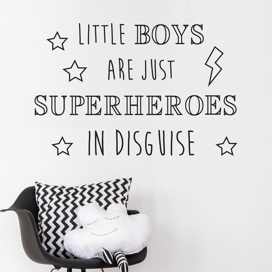 Superheroes Wall Sticker Quote