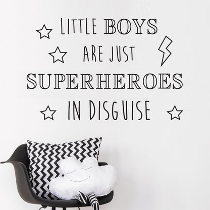 Superheroes Wall Sticker Quote