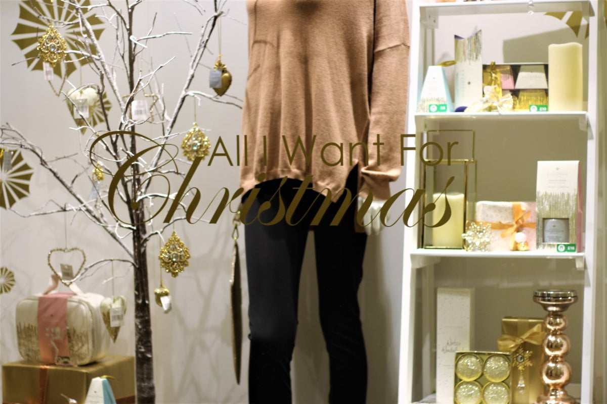 All I Want For Christmas Retail Window Vinyl