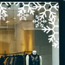Christmas Snowflakes Retail Window Vinyl