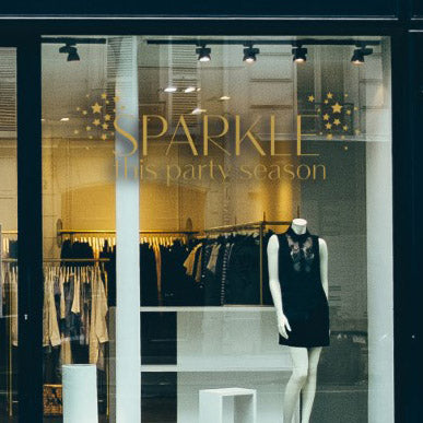 Sparkle This Party Season Retail Window Vinyl