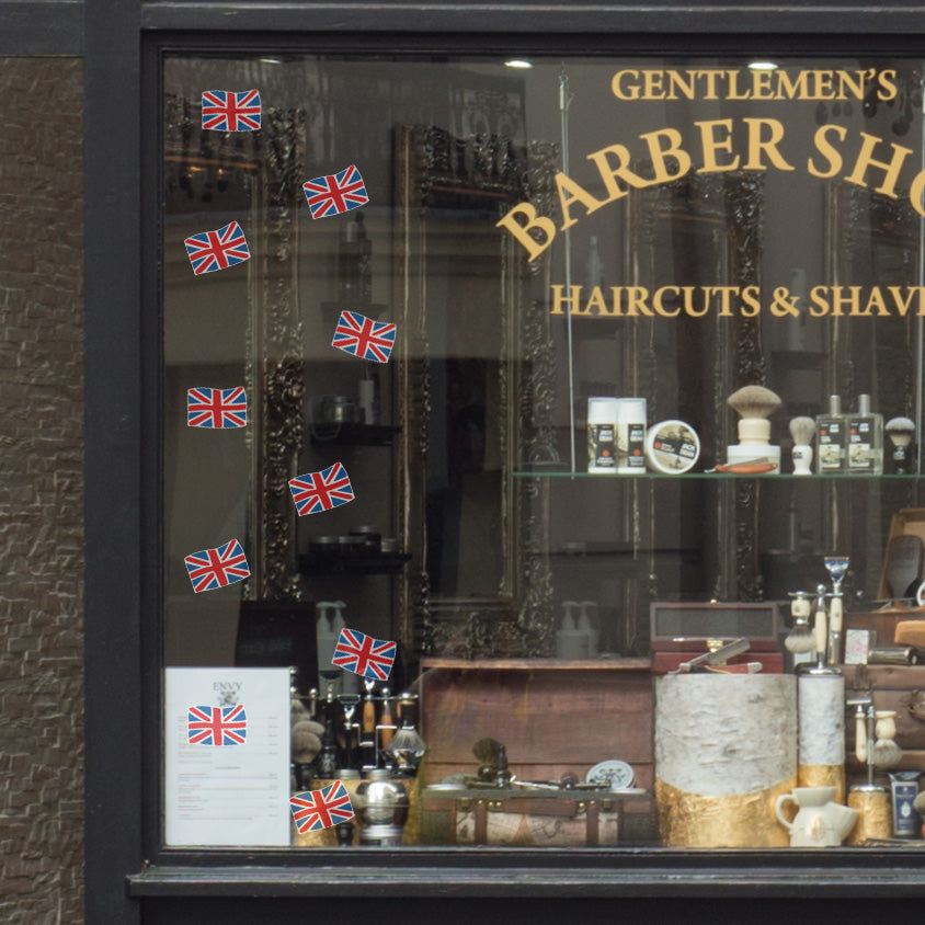 Union Jack Kings Coronation Retail Window Graphics