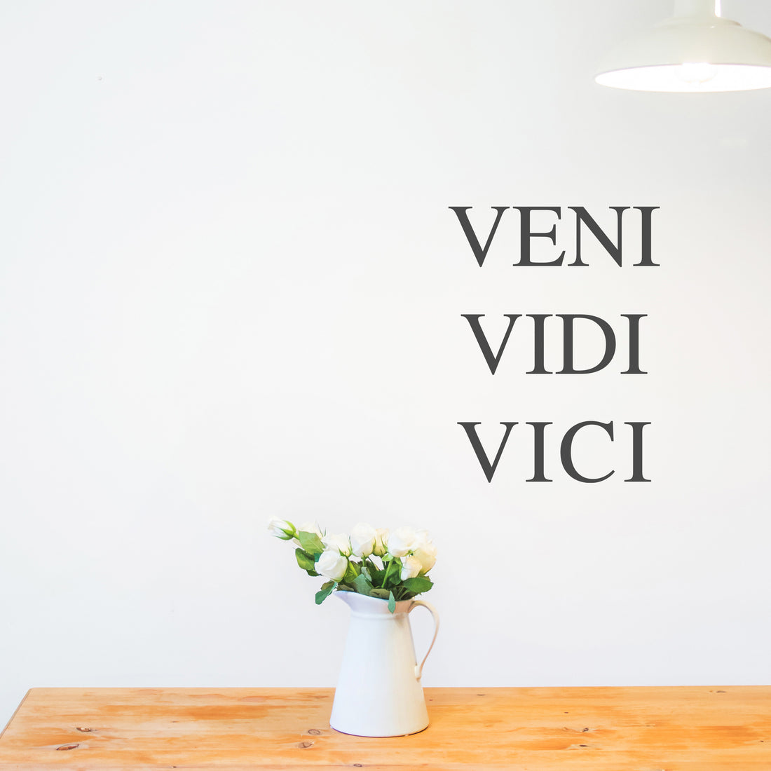 Veni Vidi Vici Latin Quote Wall Sticker