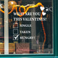 Valentine Tick Box Retail Shop Window Sticker Vinyl